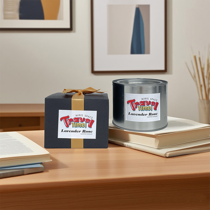 Coffret cadeau Bougie parfumée en étain Cadeau Exquise Cire de soja naturelle de qualité supérieure