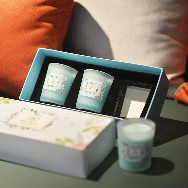 Coffret cadeau de bougies parfumées aux fleurs chaudes naturelles Cire de soja naturelle pure