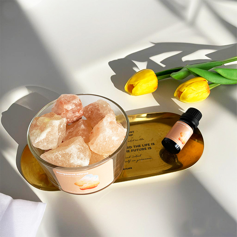 Diffuseur d'huiles essentielles en pierre aromatique de cristal orange Parfum longue durée Maison Chambre Intérieur