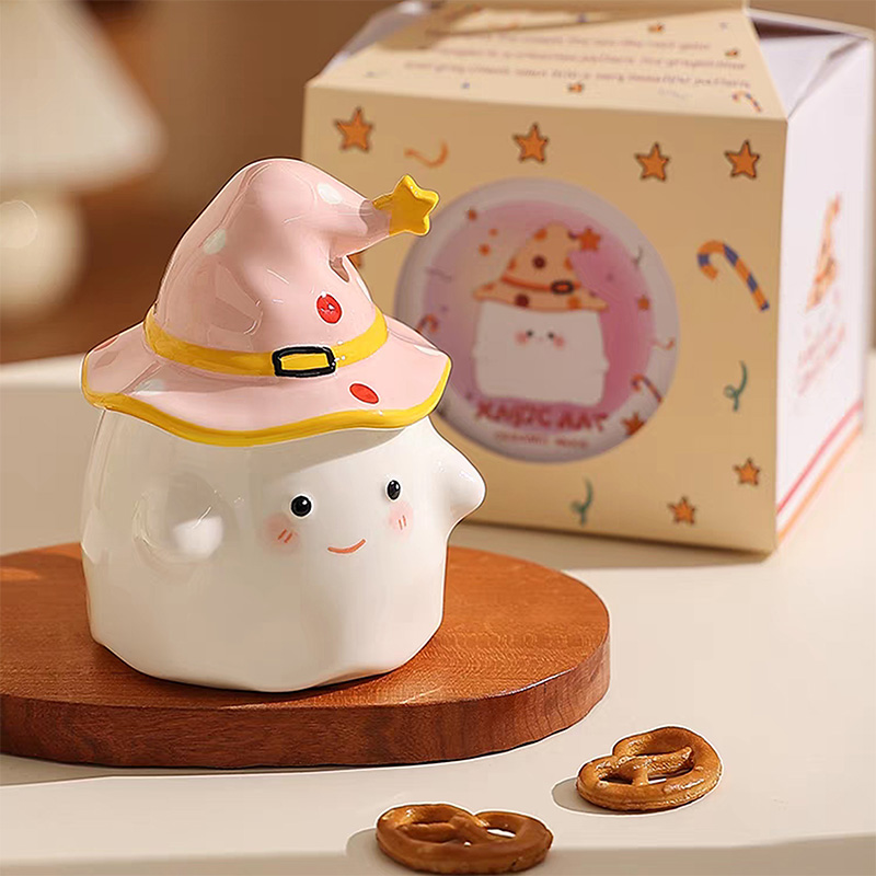 Bougie parfumée créative en forme de petit fantôme en forme de sprite d'Halloween, cire de soja naturelle pure