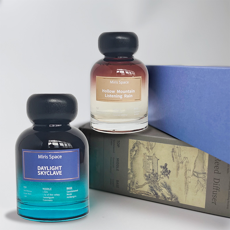 Diffuseur à roseaux premium longue durée « Écouter la pluie dans les montagnes vides » Parfum d'intérieur pour la maison