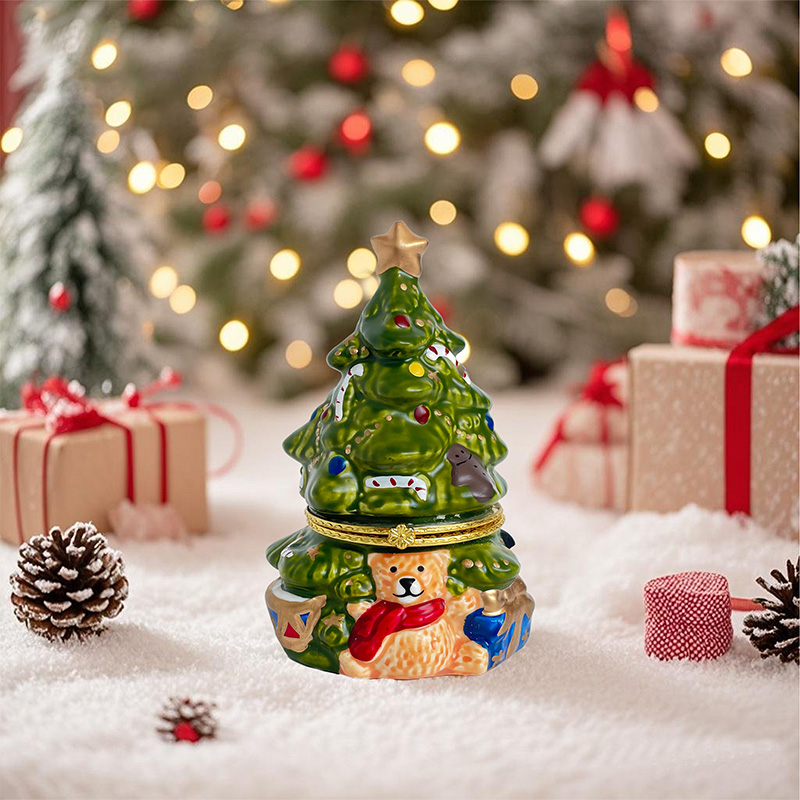 Bougie parfumée mignonne Wishing Tree Bear Cadeau de Noël Cire de soja naturelle