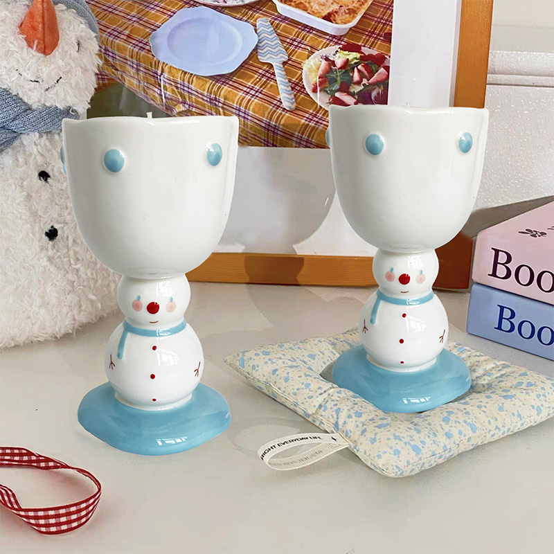 Écharpe mignonne Bonhomme de neige Bougie parfumée Cadeau de Noël Ambiance festive Cire de soja naturelle