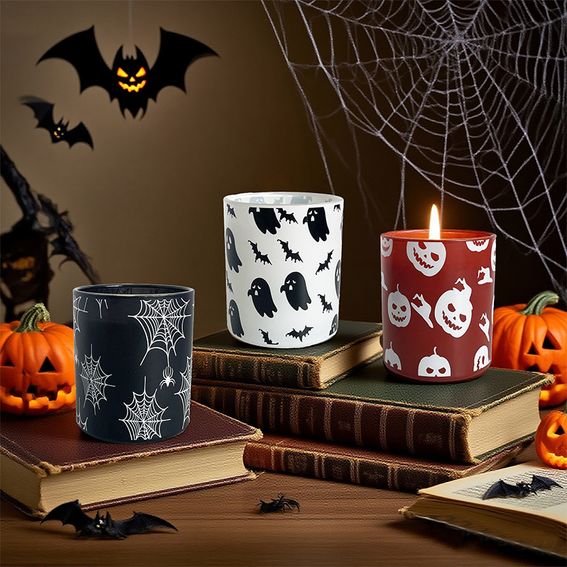 Bougie parfumée originale Halloween Spider Ghost Ambiance festive Cire de soja naturelle
