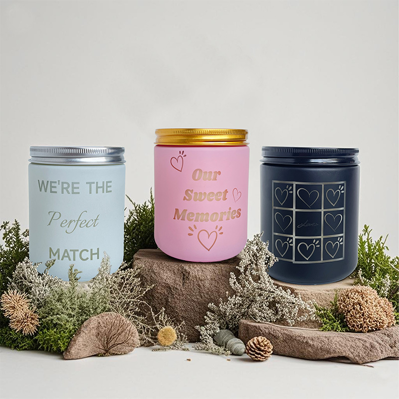 Bougie parfumée imprimée découpée pour la Saint-Valentin, cadeau d'ambiance, cire de soja naturelle