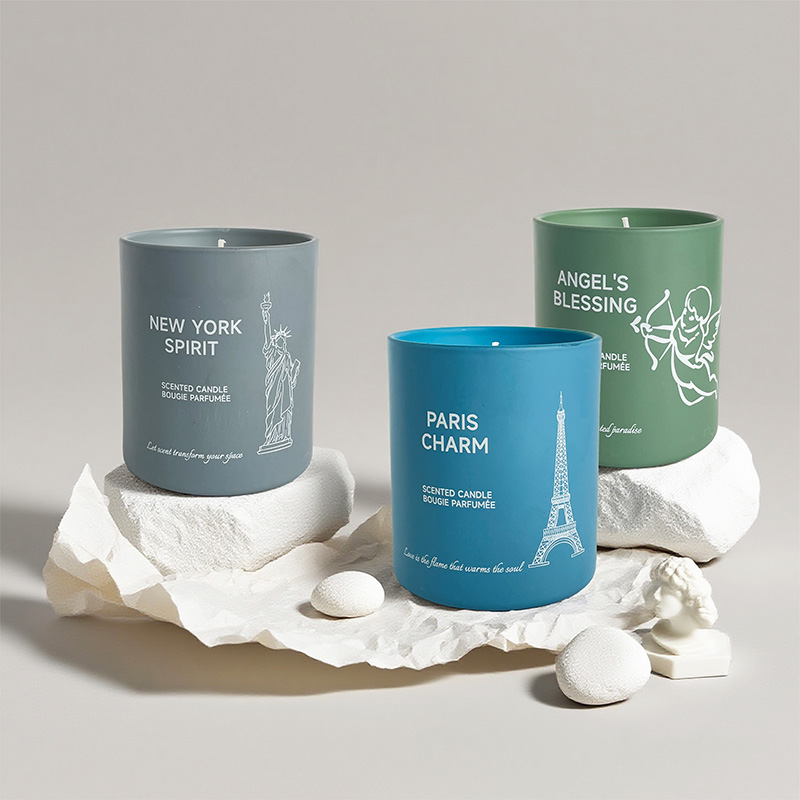 Bougie parfumée à la cire de soja Romantic City – Arôme apaisant et longue durée