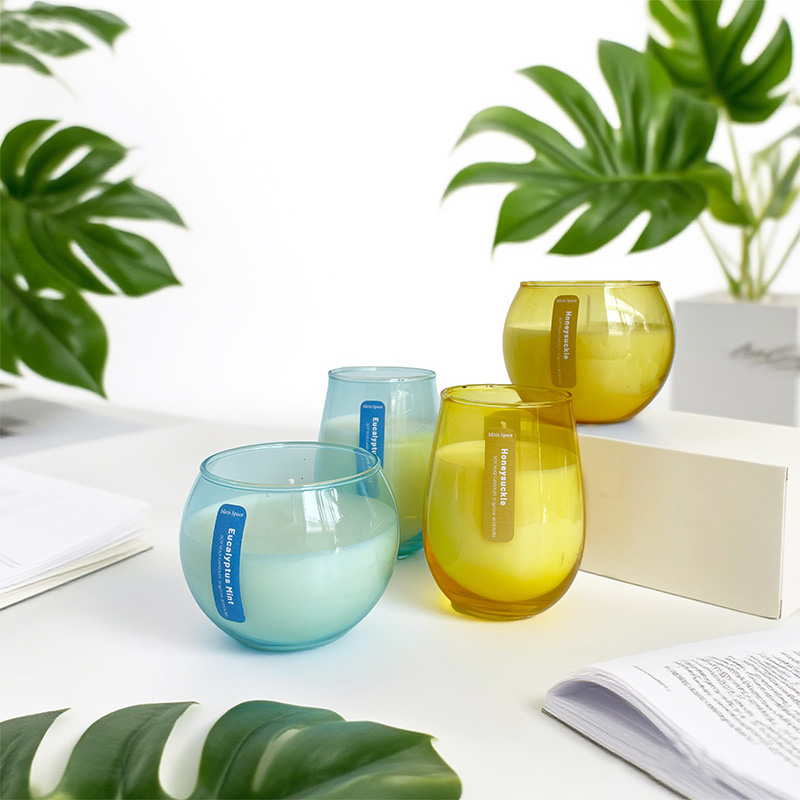 Bougie parfumée ronde minimaliste avec cire de soja naturelle pure LOGO personnalisé privé