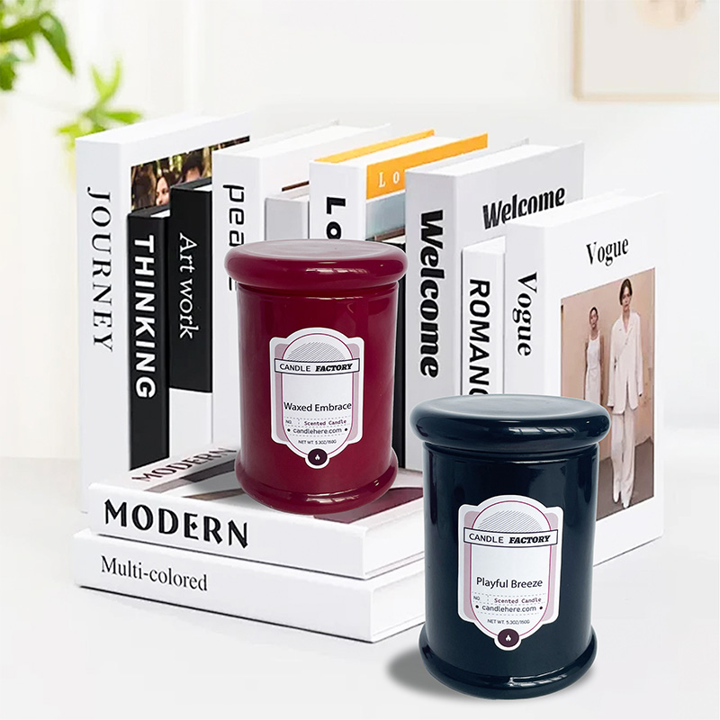 Bougie parfumée en pot simple à usage domestique, parfum d'intérieur longue durée, logo personnalisé