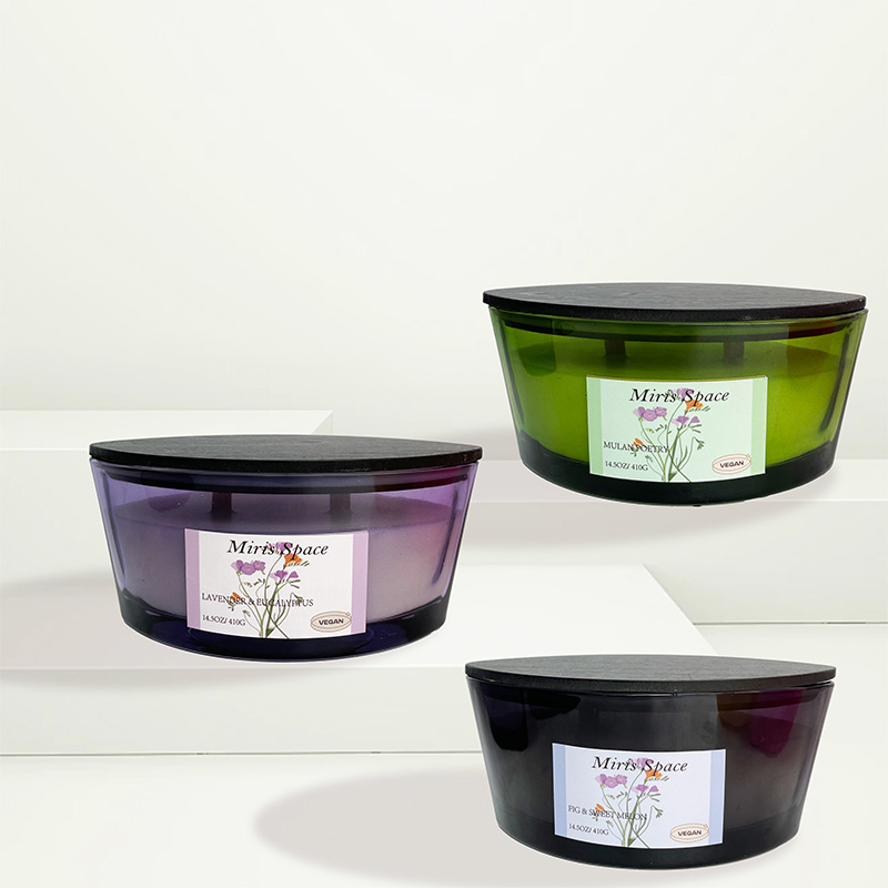 Bougie parfumée en forme de bateau avec couvercle en cire de soja naturelle pure Logo personnalisé