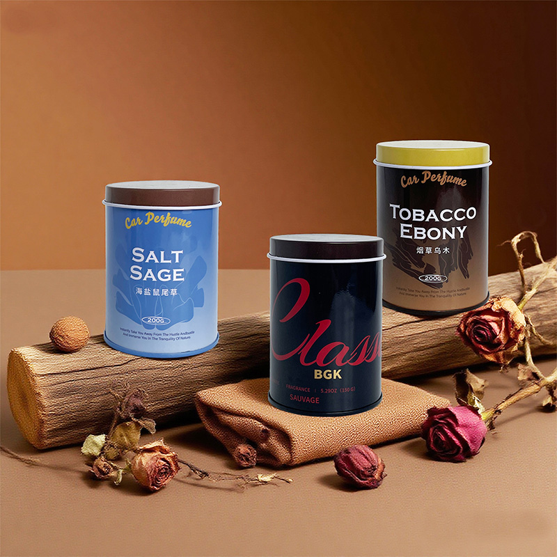 Bougie parfumée en étain Woody Scent de qualité supérieure, cire de soja